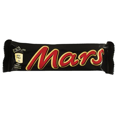 Imaginea MARS BATON CIOCOLATA LAPTE CU MIEZ DE CARAMEL SI NUGA