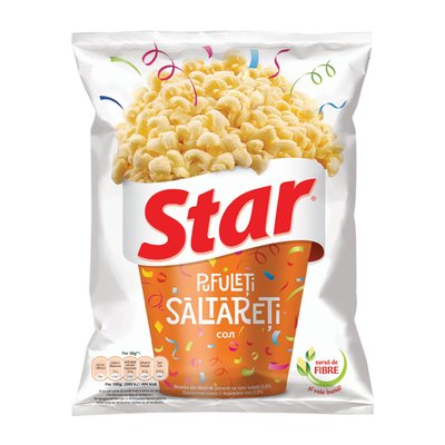 Imaginea STAR SNACK PUFULETI DIN FAINA DE PORUMB CU SARE