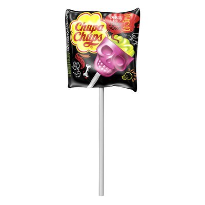 Imaginea CHUPA CHUPS ACADEA SKULL ACADEA AROMA CAPSUNI LIME