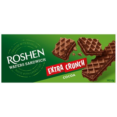 Imaginea ROSHEN NAPOLITANE CROCANTE CACAO CU UMPLUTURA CACAO