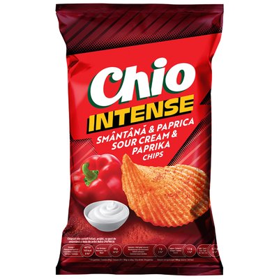 Imaginea CHIO CHIPS INTENSE CARTOFI GUST SMANTANANA BOIA AR DULCE